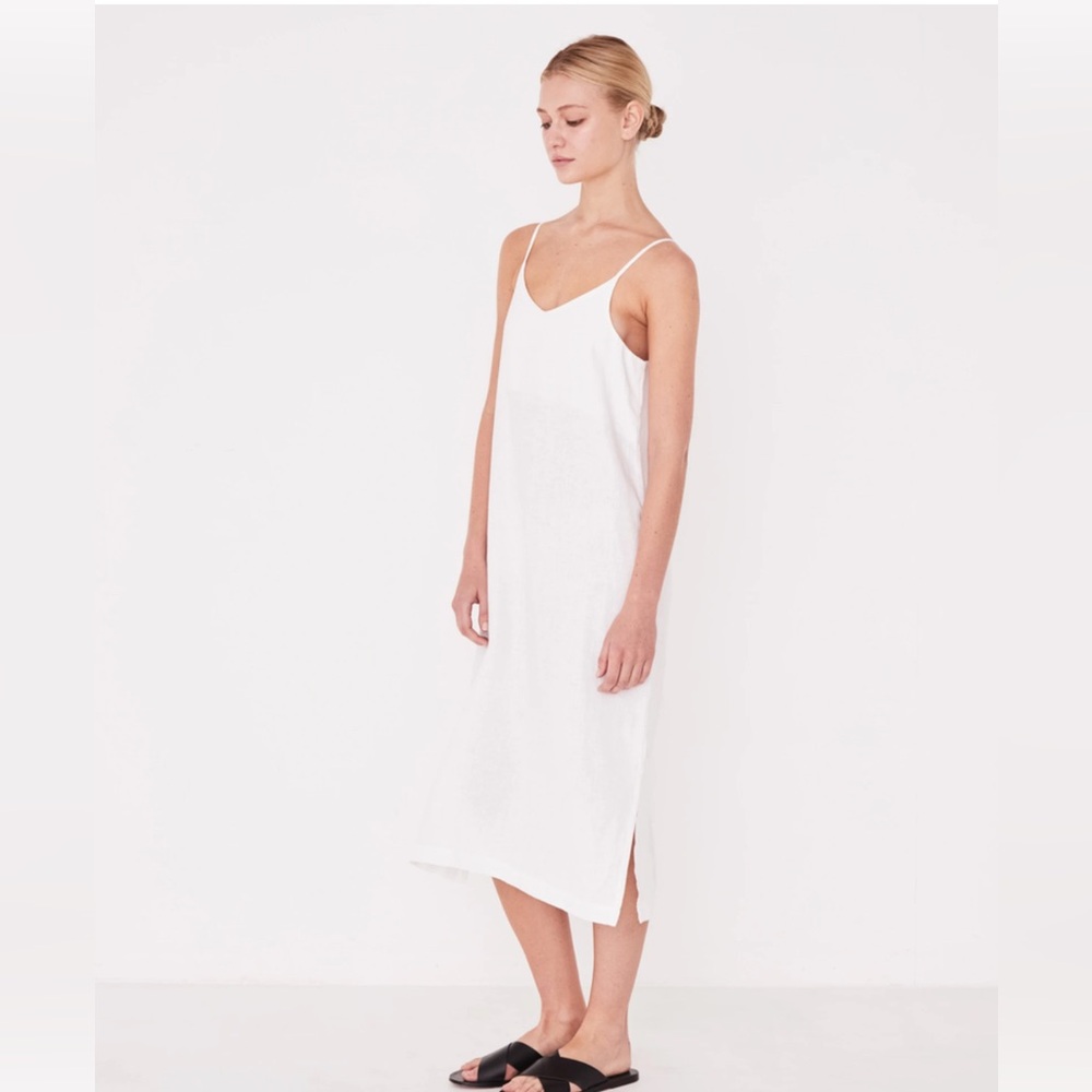 NWT Assembly Label White Linen Slip Dress| Beachy Natural Byron Bay Classy